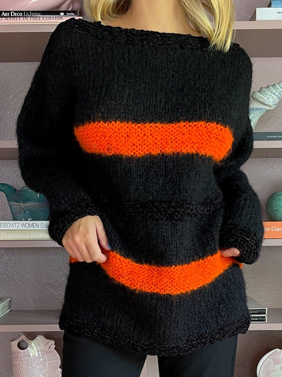 1980s-90s Oversized Wool Blend Sweater, Made in It