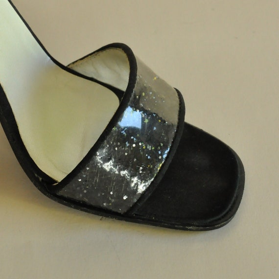 FW 1998 Miu Miu PVC Coated Glitter Heels, Made in… - image 9