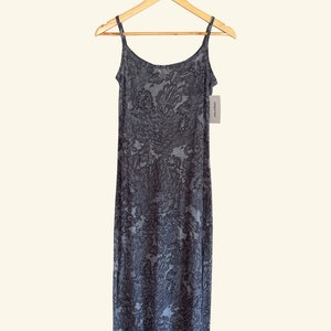 1990s Express Tricot Paper Mesh Printed Maxi Dress, Made in USA (S-L)