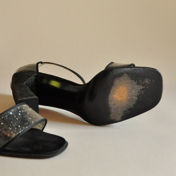 FW 1998 Miu Miu PVC Coated Glitter Heels, Made in… - image 8