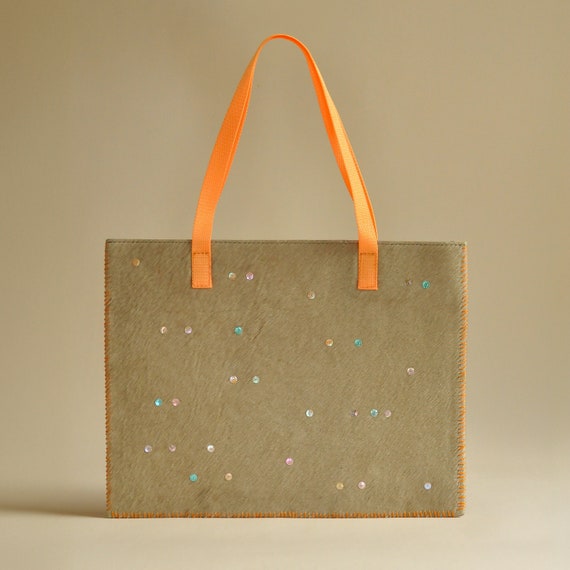 1990s 2000s Vivienne Tam Pony Hair Sequin Bag Etsy