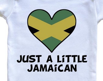 Just A Little Jamaican Baby Bodysuit - Funny Jamaica Flag   Baby Bodysuit