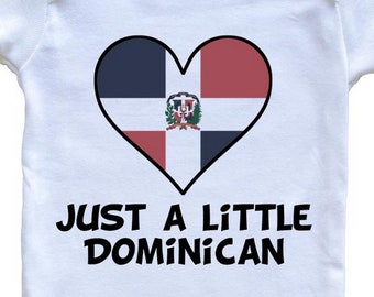 Just A Little Dominican Baby Bodysuit - Funny Dominican Republic Flag   Baby Bodysuit