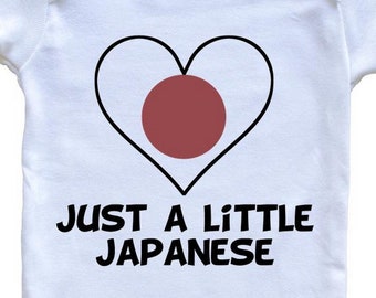 Just A Little Japanese One Piece - Funny Japan Flag   Baby Bodysuit