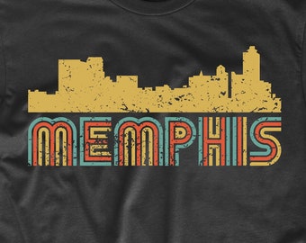 Men's Memphis Shirt - Retro Vintage Style Memphis Tennessee Skyline T-Shirt
