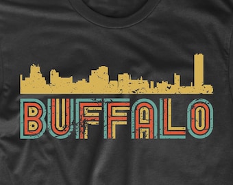 Men's Buffalo Shirt - Retro Vintage Style Buffalo New York Skyline T-Shirt