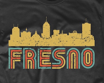 Men's Fresno Shirt - Retro Vintage Style Fresno California Skyline T-Shirt