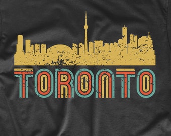 Men's Toronto Shirt - Retro Vintage Style Toronto Ontario Canada Skyline T-Shirt
