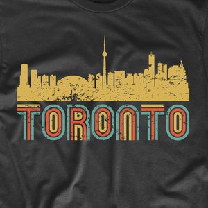 Men&#39;s Toronto Shirt - Retro Vintage Style Toronto Ontario Canada Skyline T-Shirt
