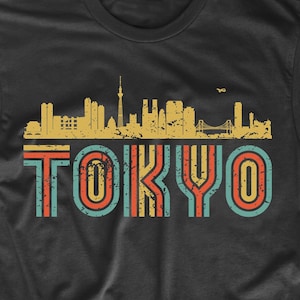Men&#39;s Tokyo Shirt - Retro Vintage Style Tokyo Japan Skyline T-Shirt