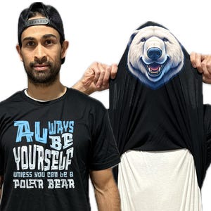 Always Be Yourself Unless You Can Be A Polar Bear Flip Shirt - Funny Animal Face T-Shirt Flip Tee