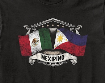 Mexico Philippines Flags Mexican Filipino Mexipino T-Shirt