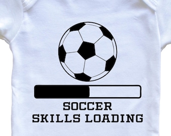 Soccer Skills Loading Baby Bodysuit - Funny Soccer Baby One Piece