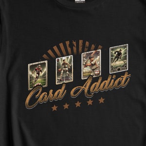 Cadeau de collectionneur de cartes de sport amusantes - T-shirt accro aux cartes rétro - T-shirt de cartes de sport