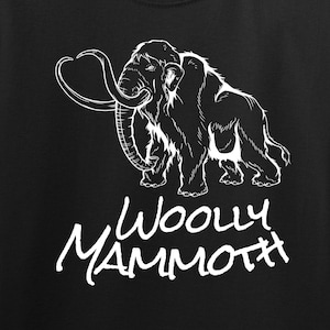 Kids Woolly Mammoth Shirt - Woolly Mammoth Sketch Cool Prehistoric Animal Youth T-Shirt