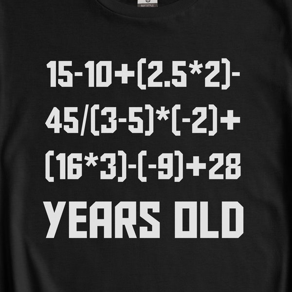 Funny 50th Birthday Math Shirt - 50 Years Old Algebra Equation T-Shirt - 50th Birthday Math Gift - Math Problem Shirt for Math Teacher