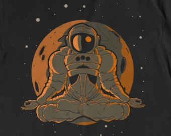 Men's Yoga Shirt - Yoga Astronaut Outer Space Spaceman T-Shirt