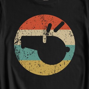 Referee Shirt - Gift for Referee - Retro Sports Ref Whistle Icon T-Shirt