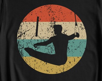 Gymnastics Shirt - Vintage Retro Gymnast T-Shirt - Gymnastics Gift - Male Gymnast Icon Shirt