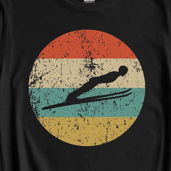 Ski Jumping Shirt - Vintage Retro Ski Jumper T-Shirt - Ski Jumping Gift - Ski Jump Icon Shirt