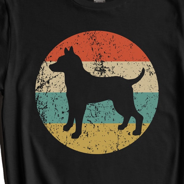 Retro Rat Terrier Shirt, Gift for Rat Terrier Owner, Vintage Style Rat Terrier Dog Breed T-Shirt