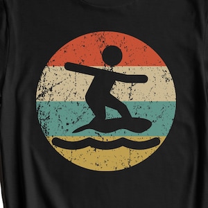 Skimboard Shirt - Skimboarding Shirt - Gift for Skimboarder - Skimboarding Retro Skimboarder Icon T-Shirt