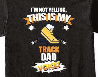 Nie krzyczę. To głos mojego taty lekkoatlety! Zabawna koszulka dla rodzica lekkoatlety