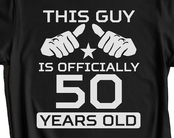 50th Birthday Shirt - This Guy Is Officially 50 Years Old Funny Birthday T-Shirt for Men - 50th Birthday Party Shirt, 50th Birthday Gift