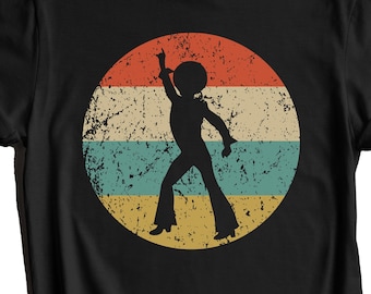 Vintage Retro 1970'S Style Rainbow Disco Dancers T-Shirt Vintage Retro 1970'S Style Rainbow Disco Dancers T-Shirt