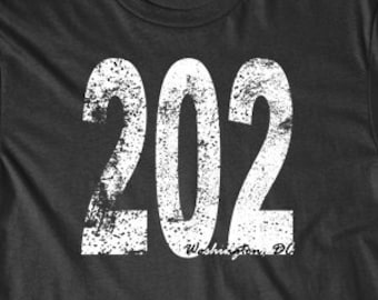 Washington DC Shirt - Vintage Style Retro Washington DC Area Code 202 T-Shirt - Washington DC Tee