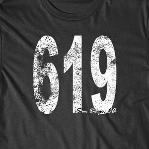 San Diego Shirt - Vintage Style Retro San Diego Area Code 619 T-Shirt - San Diego CA Shirt - San Diego California Shirt
