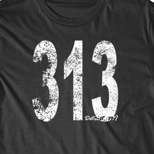 Detroit Shirt - Retro Detroit Area Code 313 T-Shirt - Detroit Michigan Shirt - Detroit MI Shirt