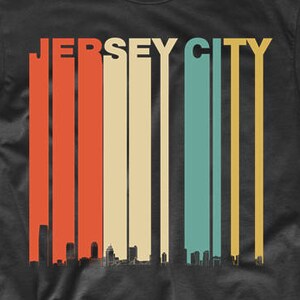 Jersey City Shirt - Vintage Retro 1970&#39;s Style Jersey City New Jersey Skyline T-Shirt - Men&#39;s Jersey City NJ Shirt