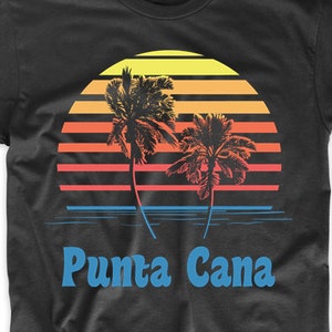 Punta Cana Dominican Republic Sunset Palm Trees Beach Vacation T-Shirt by Really Awesome Shirts
