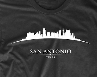 Camiseta con el horizonte del centro de San Antonio, Texas - Camiseta de hombre de San Antonio, TX - Camiseta de San Antonio