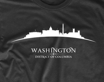 Washington District of Columbia Cityscape Downtown Skyline T-Shirt - Men's Washington DC Shirt