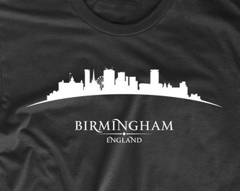 Birmingham England Cityscape Downtown Skyline T-Shirt by Really Awesome Shirts