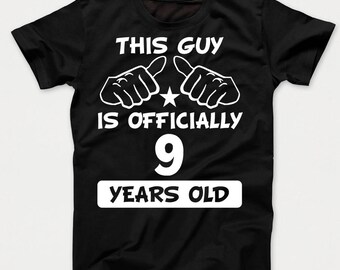 9 year old birthday shirt ideas