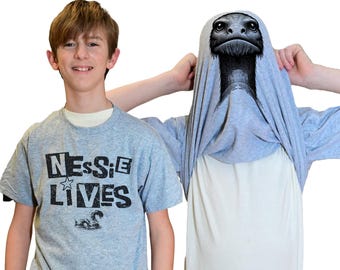 Nessie Lives Loch Ness Monster Flip Shirt - Funny Cryptid Flip Tee T-Shirt for Kids and Adults