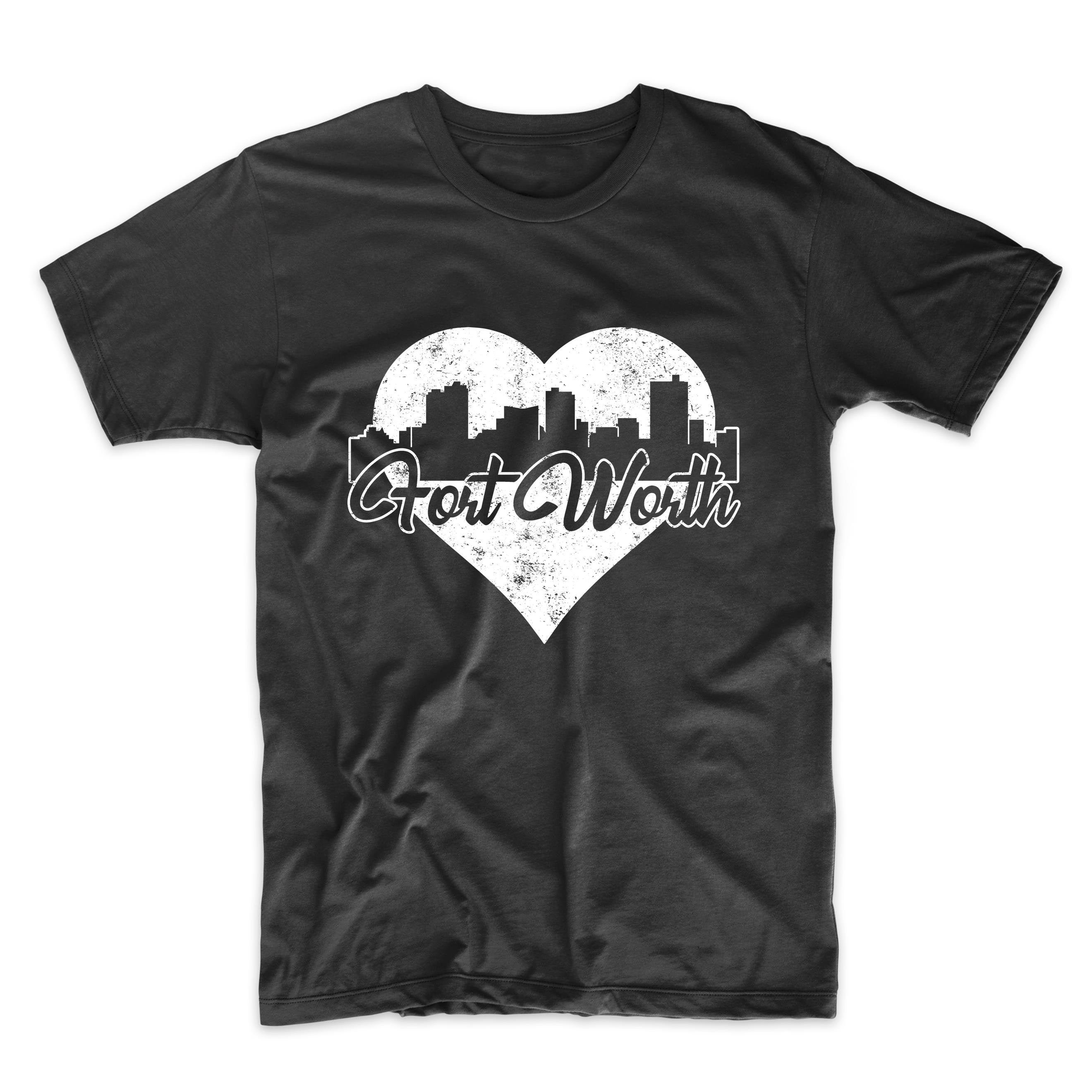Men's Fort Worth Shirt Retro Fort Worth Texas Skyline Etsy