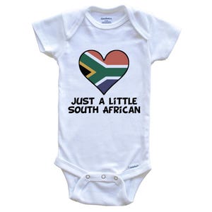 Just A Little South African Baby Bodysuit - Funny South Africa Flag   Baby Bodysuit