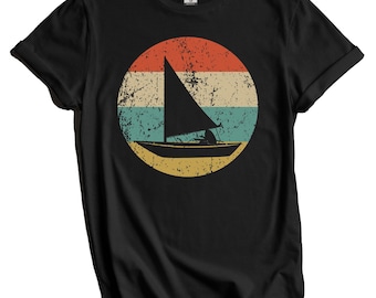 Sailing Shirt - Vintage Retro Sail Boat T-Shirt - Sailing Gift - Sail Boat Icon Shirt