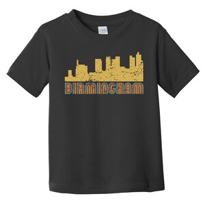 Birmingham Toddler Shirt - Retro Style Birmingham Alabama Skyline Toddler T-Shirt