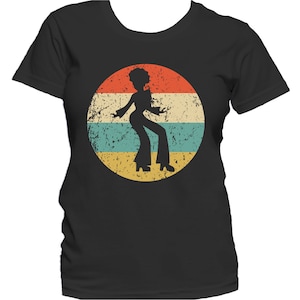 Women&#39;s Disco Shirt - 1960&#39;s 1970&#39;s Style Disco Dancer T-Shirt - Disco Party Shirt