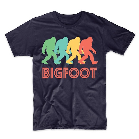 Bigfoot Silhouette Retro Pop Art Sasquatch Graphic T-Shirt Bigfoot Silhouette Retro Pop Art Sasquatch Graphic T-Shirt
