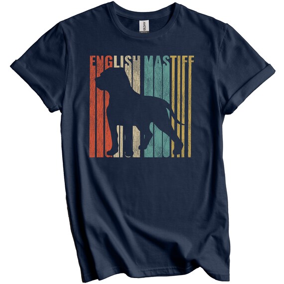 English Mastiff Dog Shirt Vintage 70s Silhouette Distressed English Mastiff Dog Shirt Vintage 70s Silhouette Distressed