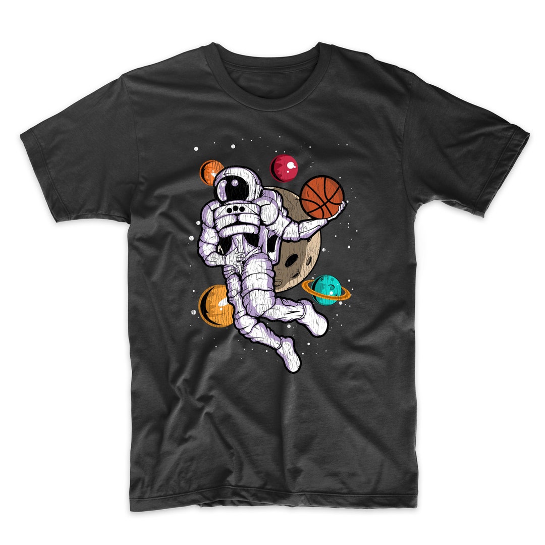 Men's Basketball Shirt - Basketball Dunk Astronaut Outer Space Spaceman ...