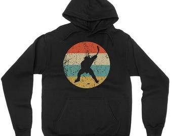 Hockey Hoodie - Retro Hockey Player Hooded Sweatshirt - Hockey Icon Hoodie