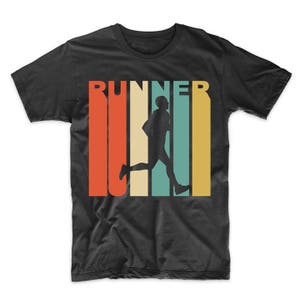 Retro Runner Shirt - Vintage 1970&#39;s Style Runner Silhouette Running T-Shirt by Really Awesome Shirts