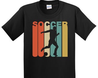 Kids Soccer Shirt - Retro Soccer Player Youth T-Shirt - Soccer Player Gift